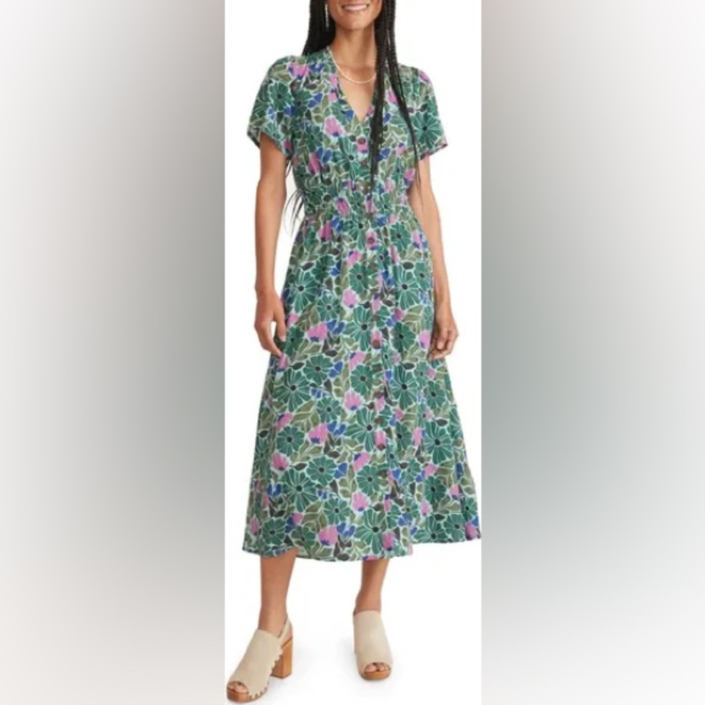 Marine Layer midi floral Annika dress
